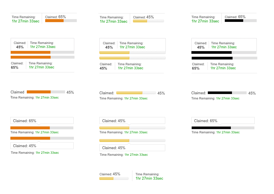 Visual explorations of new AUI timeline elements.